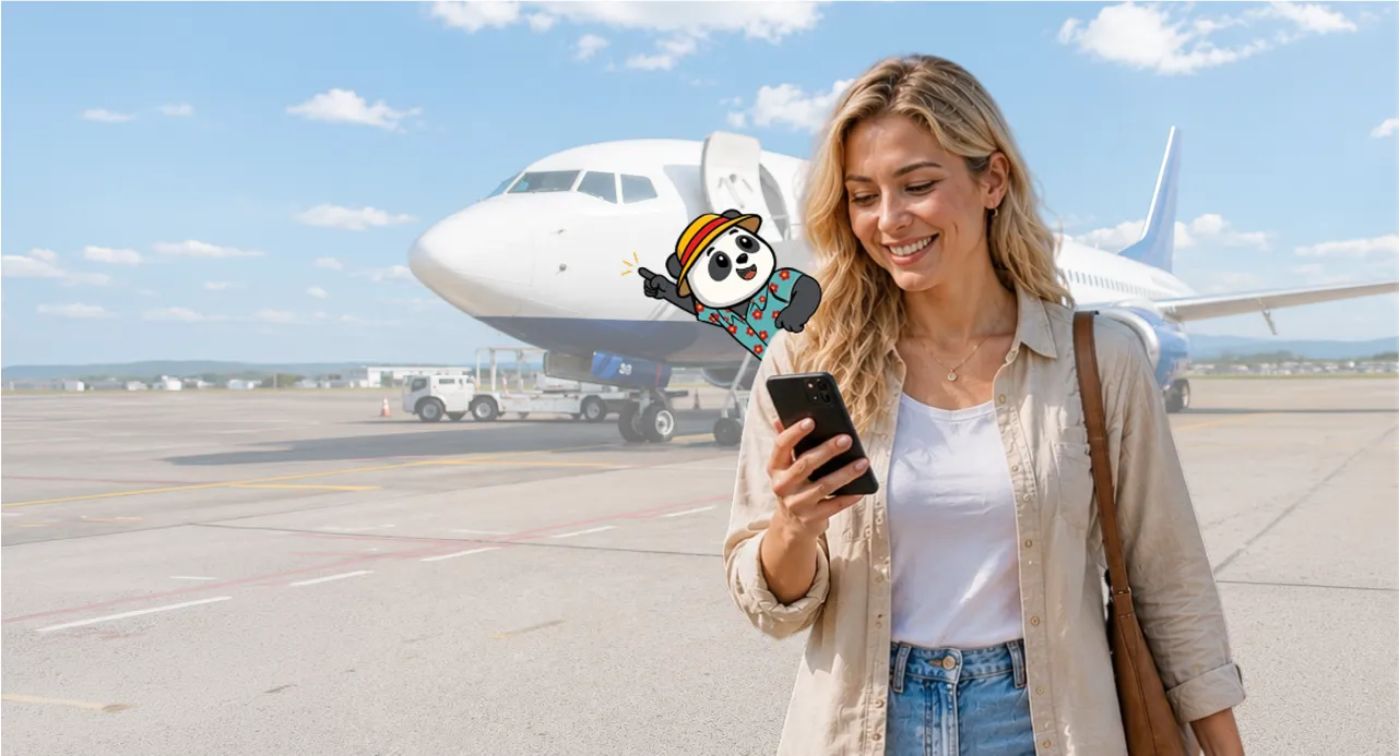 Traveller at airport