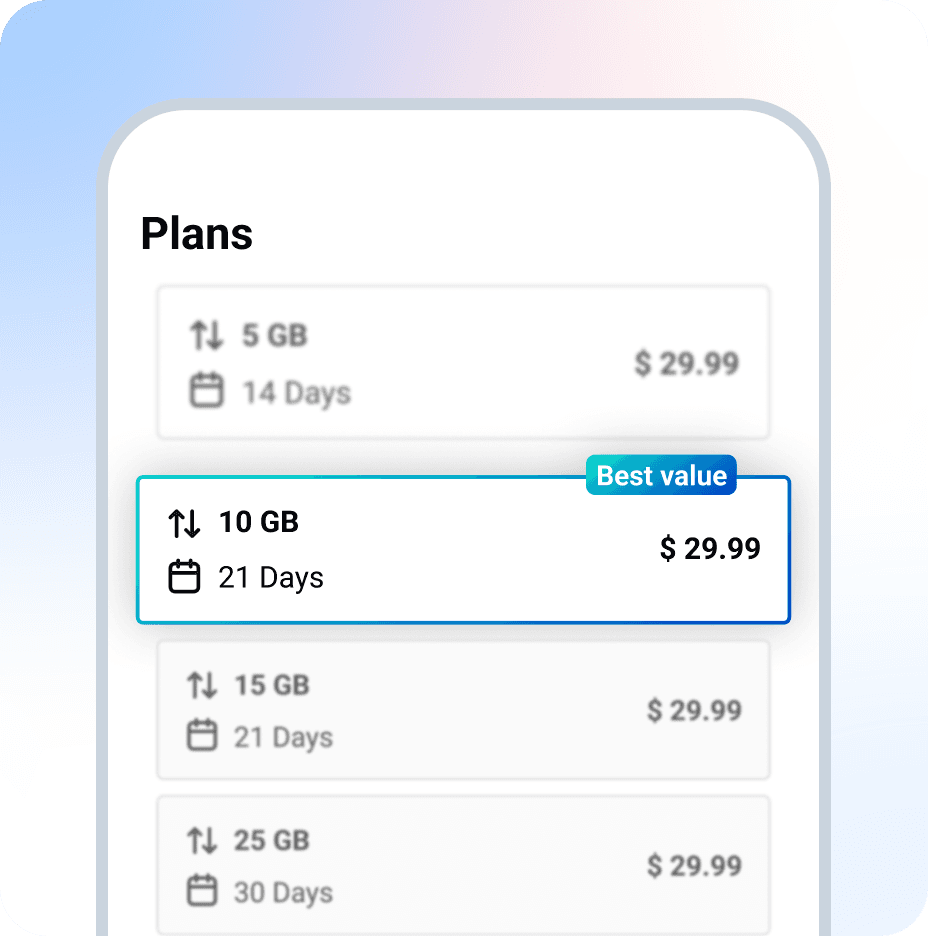 Choose Your eSIM Package
